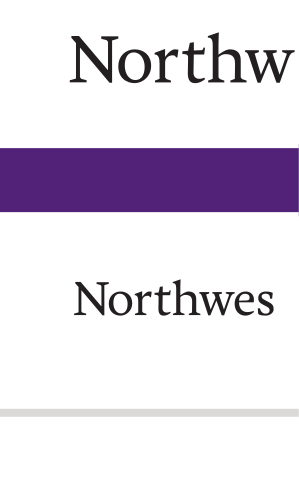 Northwestern Qatar wordmark, purple variant, cell 146