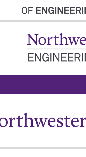 Northwestern Medill wordmark, reverse variant, cell 154