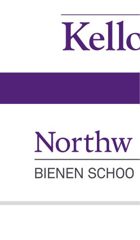 Northwestern Medill wordmark, purple variant, cell 155