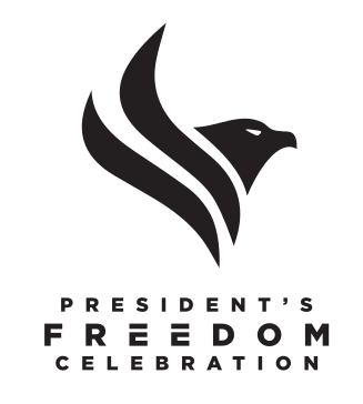 Presidents Freedom Celebration logo, black variant, cell 35