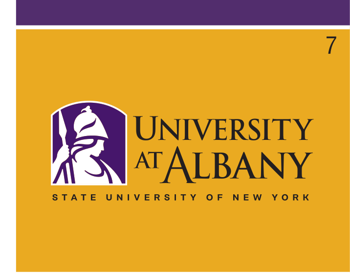 University at Albany logo, purple/gold on gold variant, cell 71