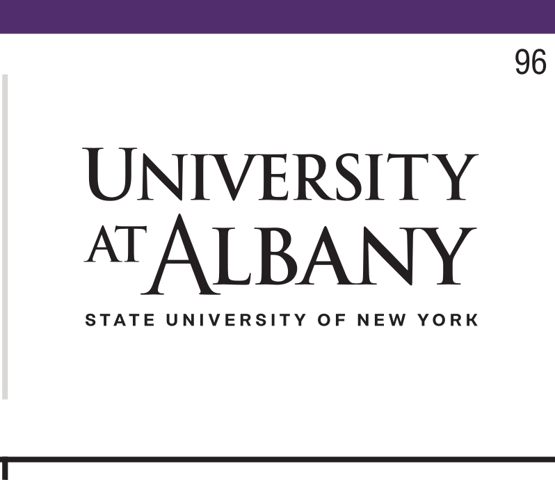University at Albany wordmark, black variant, cell 96
