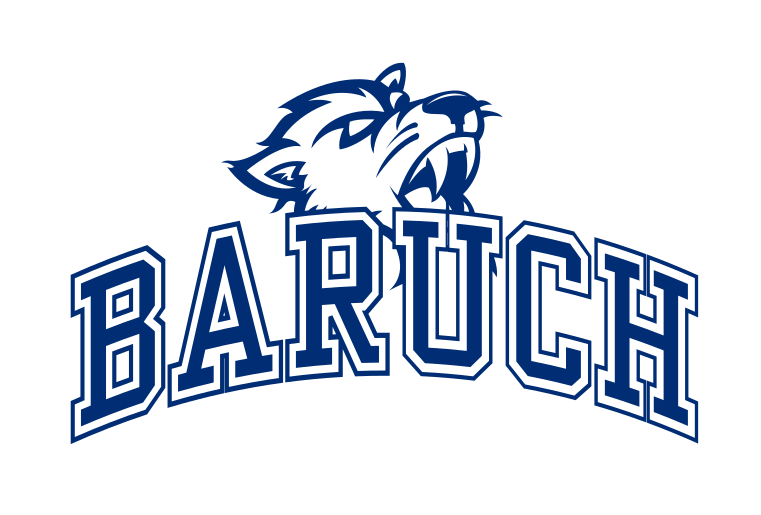 Bearcat head with Baruch wordmark, full color on white variant, cell 10