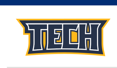 TECH wordmark, blue and gold variant, cell 11
