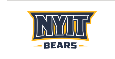 NYIT BEARS wordmark, blue and gold variant, cell 13