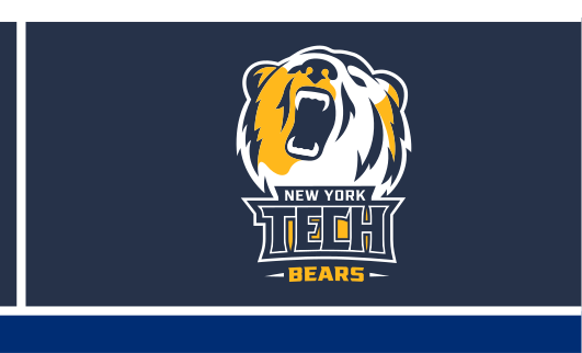 bear head and NEW YORK TECH BEARS combination mark, full color on navy variant, cell 31