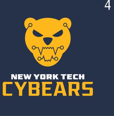 NEW YORK TECH CYBEARS esports mark, vertical full color variant, cell 41