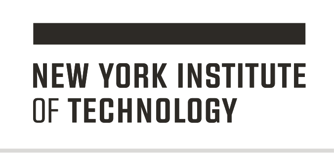 New York Institute of Technology wordmark, black text, black bar variant, cell 45