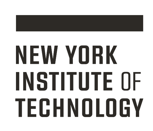 New York Institute of Technology stacked wordmark, black text, black bar variant, cell 69