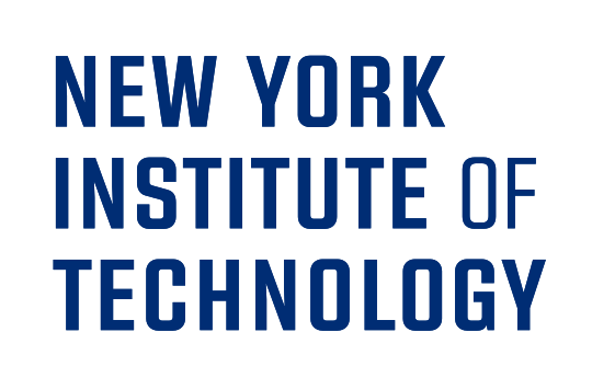 New York Institute of Technology stacked wordmark, blue text variant, cell 71