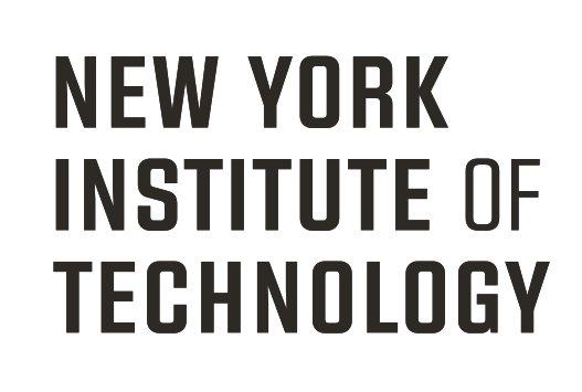 New York Institute of Technology stacked wordmark, black text variant, cell 73