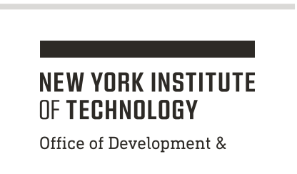 NYIT wordmark with department, black on white variant, cell 117