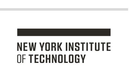 NYIT wordmark with department, black on white variant, cell 133