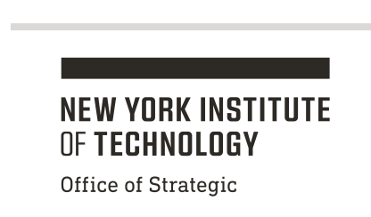 NYIT wordmark with department, black on white variant, cell 137