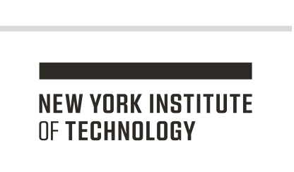 NYIT wordmark with department, black on white variant, cell 141