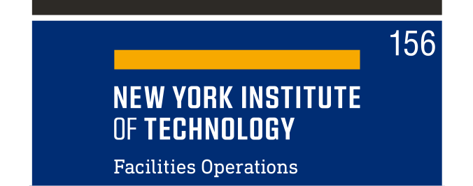 NYIT wordmark with department, color on navy variant, cell 156