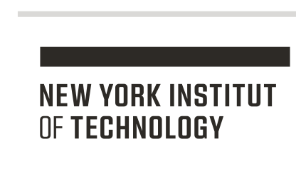 NYIT wordmark with department, black on white variant, cell 157