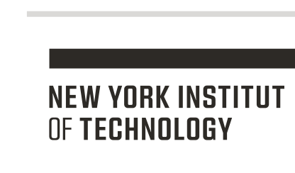 NYIT wordmark with department, black on white variant, cell 161