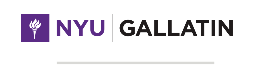 NYU GALLATIN, horizontal lockup variant, cell 9