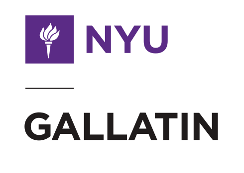 NYU GALLATIN, vertical lockup variant, cell 26