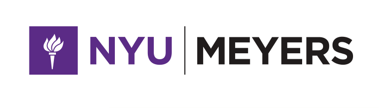 NYU MEYERS, horizontal lockup variant, cell 15