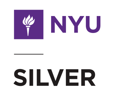 NYU SILVER, vertical lockup variant, cell 33
