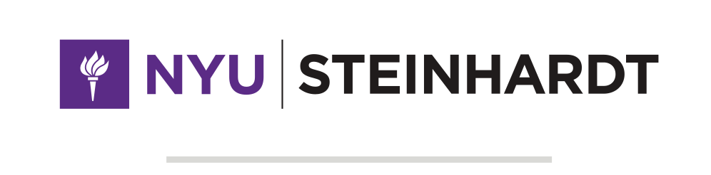 NYU STEINHARDT, horizontal lockup variant, cell 18