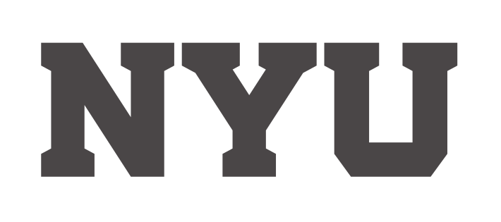 NYU wordmark, chisel grey variant, cell 45
