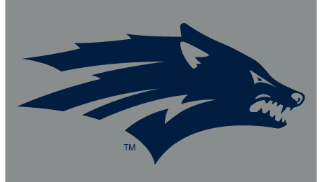 Nevada Wolf Pack secondary logo, blue on silver variant, cell 6