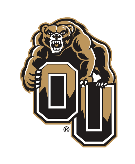 Grizz mascot with OU lettermark, full color variant, cell 21