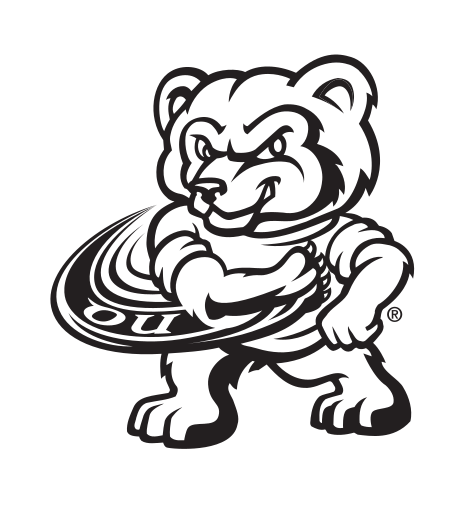 Youth Grizz mascot, black and white variant, cell 25