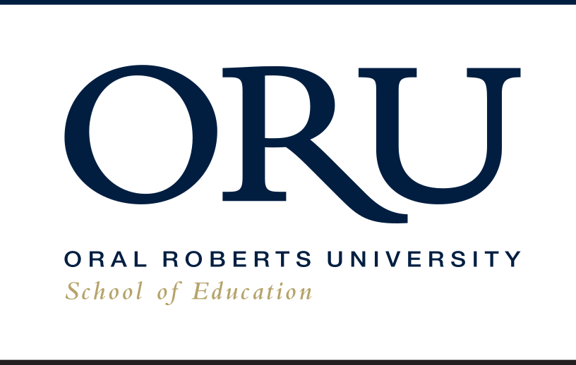 ORU School of Education logo, blue and gold variant, cell 65
