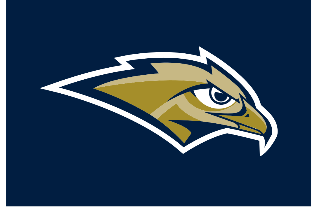 Golden Eagle head, navy and gold on navy background variant, cell 8