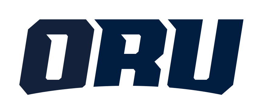 ORU wordmark, navy variant, cell 11