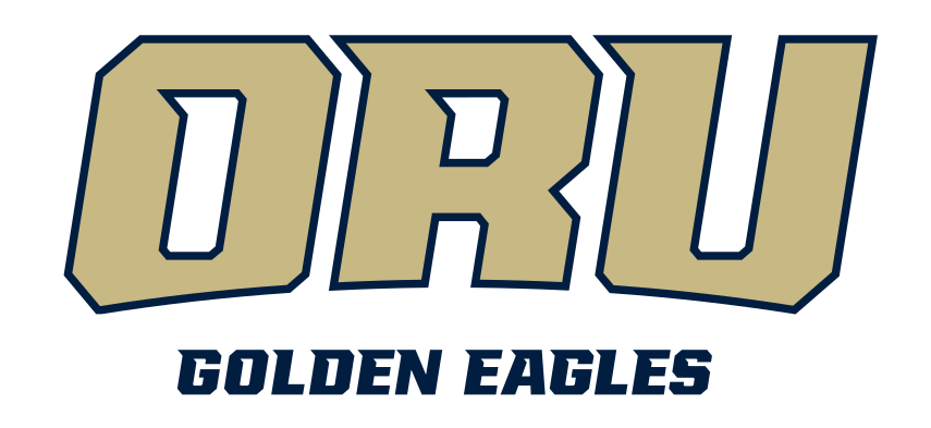 ORU Golden Eagles lockup, gold with navy outline variant, cell 21