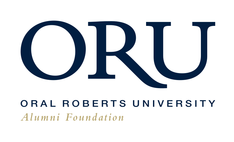 ORU wordmark, Alumni Foundation lockup variant, cell 64