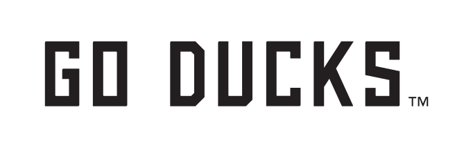 GO DUCKS wordmark, black variant
