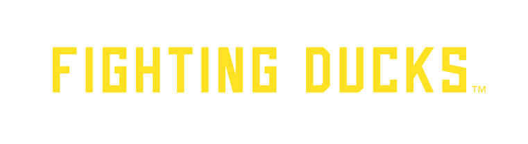 FIGHTING DUCKS wordmark, yellow variant