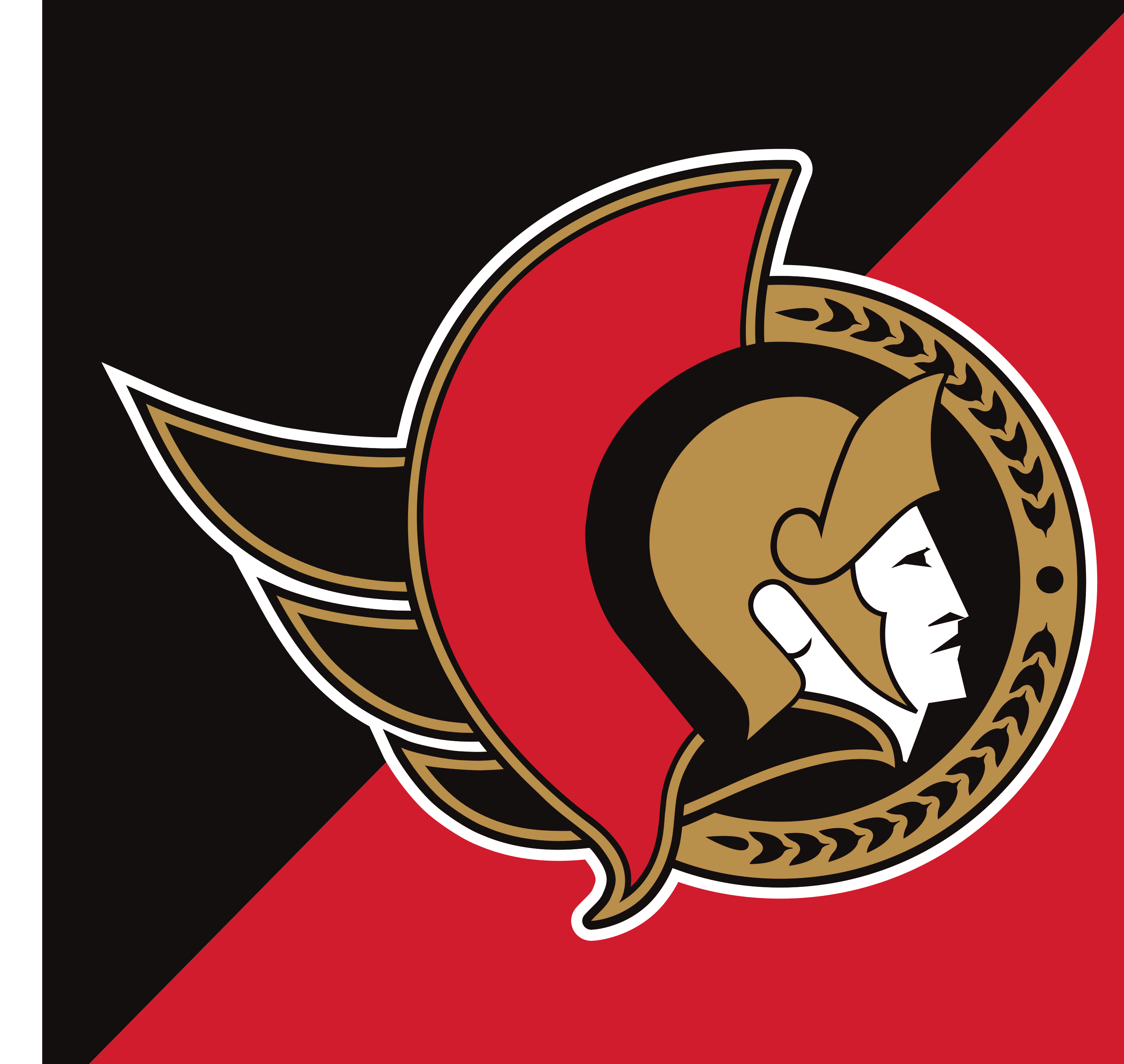 Ottawa Senators primary logo, full color without R variant