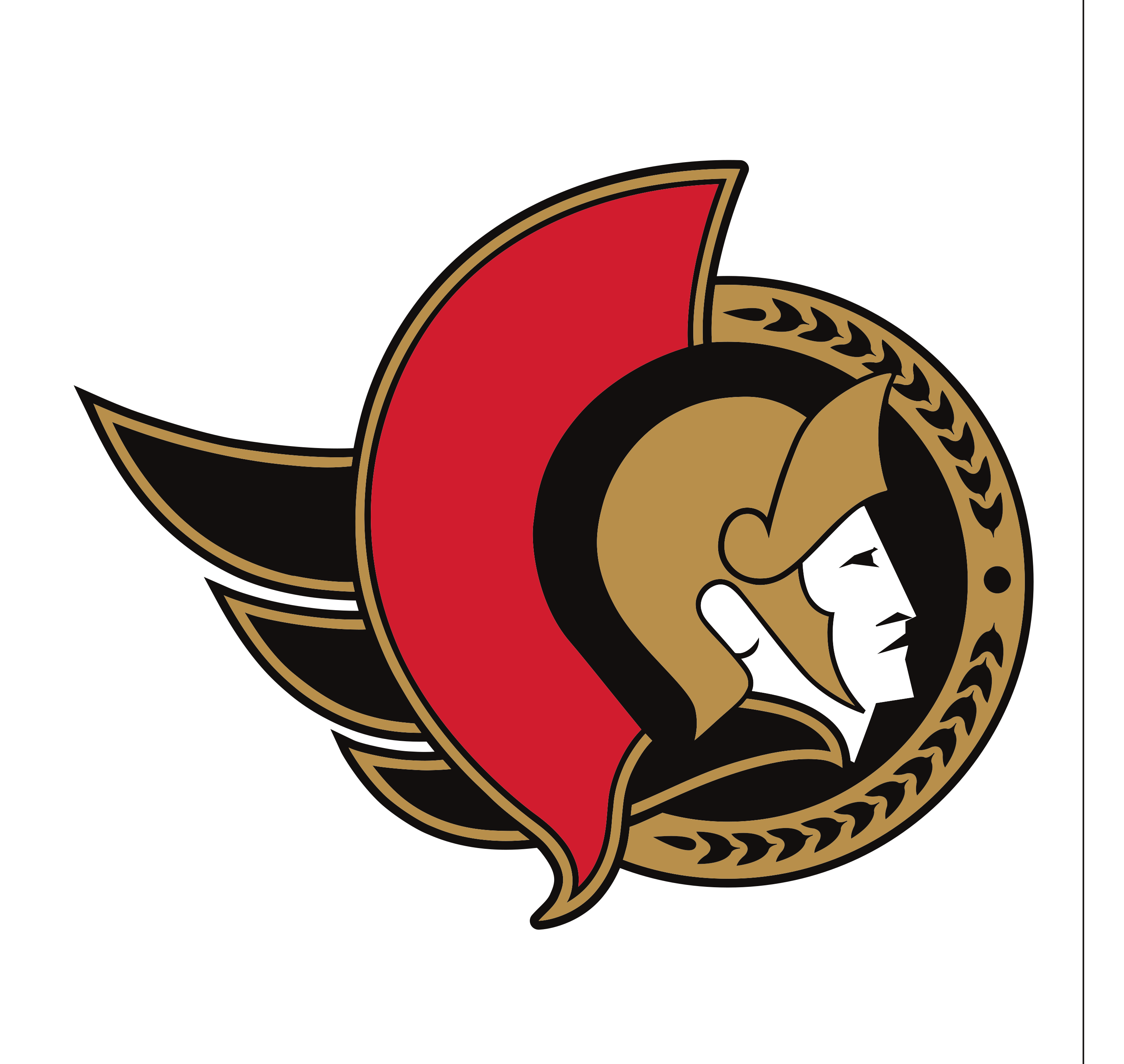 Ottawa Senators primary logo, full color without R variant