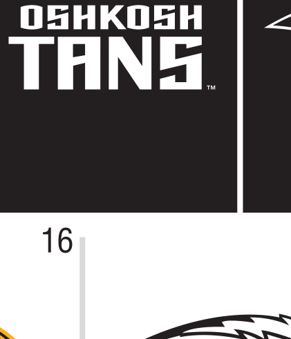 UW-OSHKOSH TITANS wordmark, black and white variant, cell 20