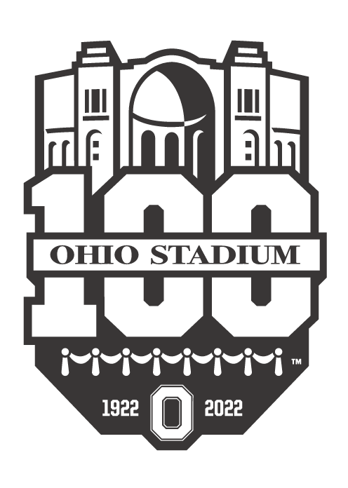 Ohio Stadium 100th Birthday Mark, black outline variant, cell 4