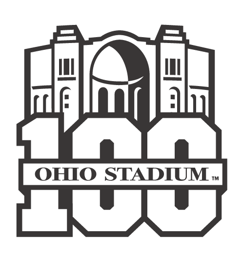 Ohio Stadium 100th Birthday Mark, black outline variant, cell 9