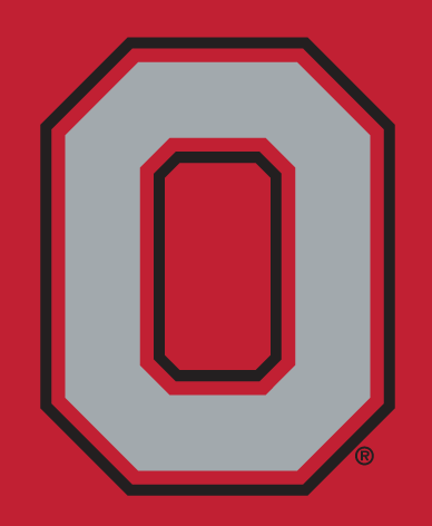 Block O, grey with red and black outline variant