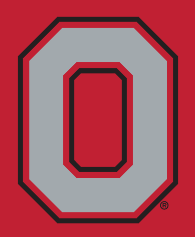 Block O, grey with red and black outline variant