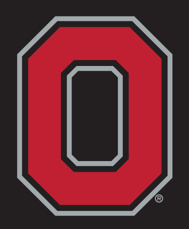 Block O, grey with red and black outline variant