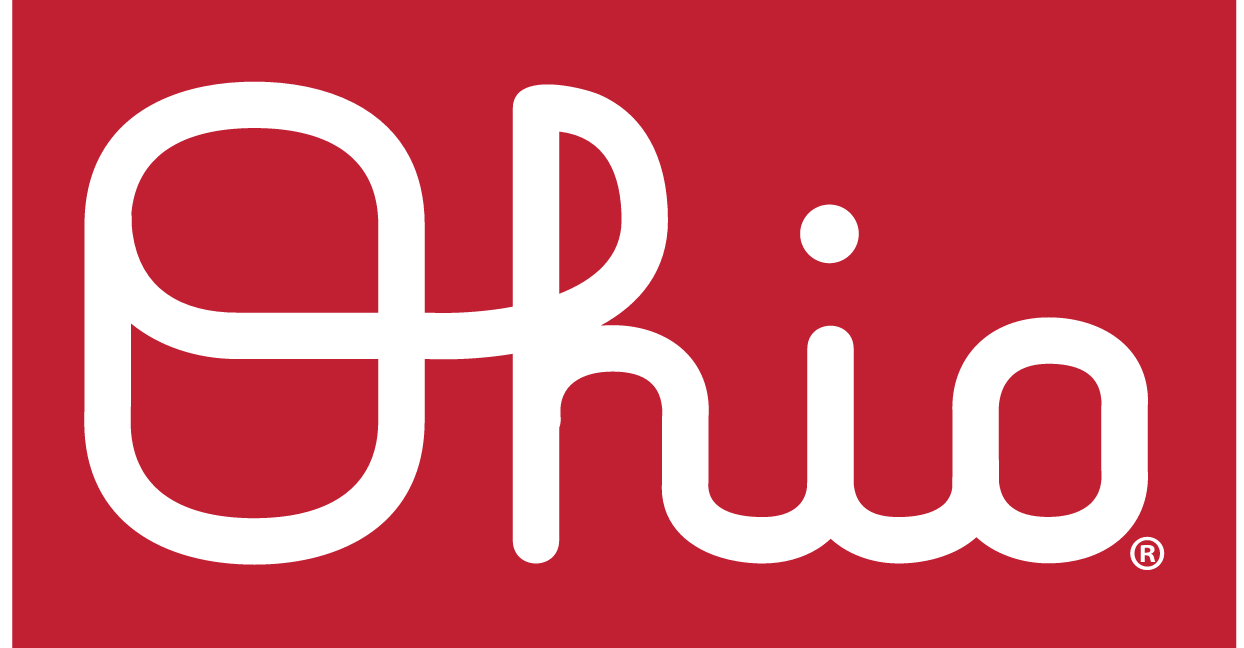 Ohio script wordmark, white on red variant, cell 33