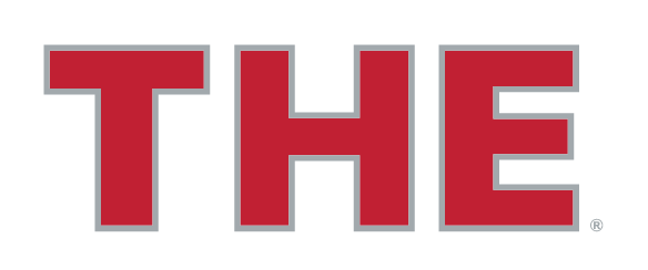 THE wordmark, red with grey outline variant, cell 41