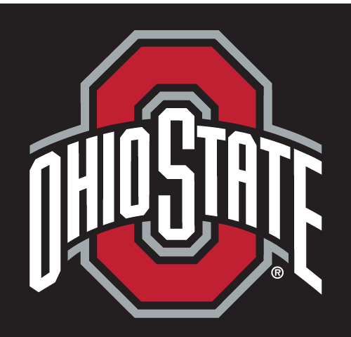 Ohio State logo, color on black background variant