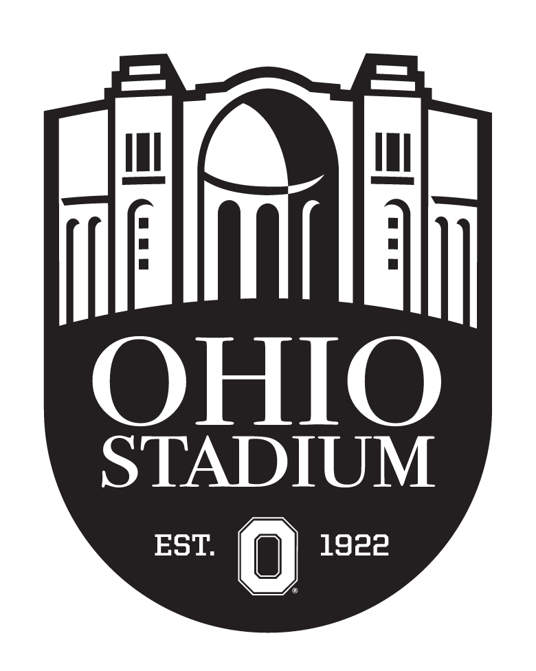Ohio Stadium logo, one color black variant